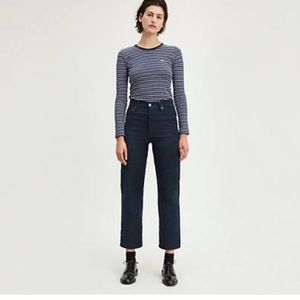 Levi’s ribcage straight corduroy blue